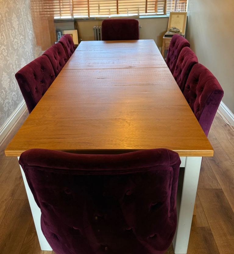 Next Dining table and 8 chairs