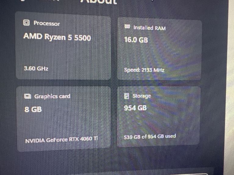 Gaming PC with AMD Ryzen 5 5500 & RTX 4060 Ti