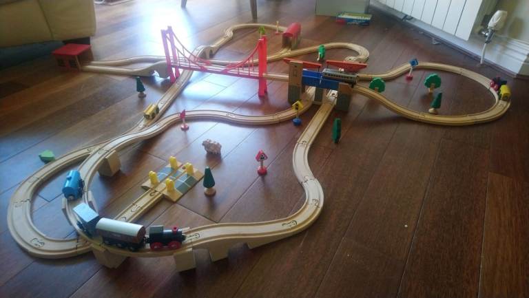 Wooden train set