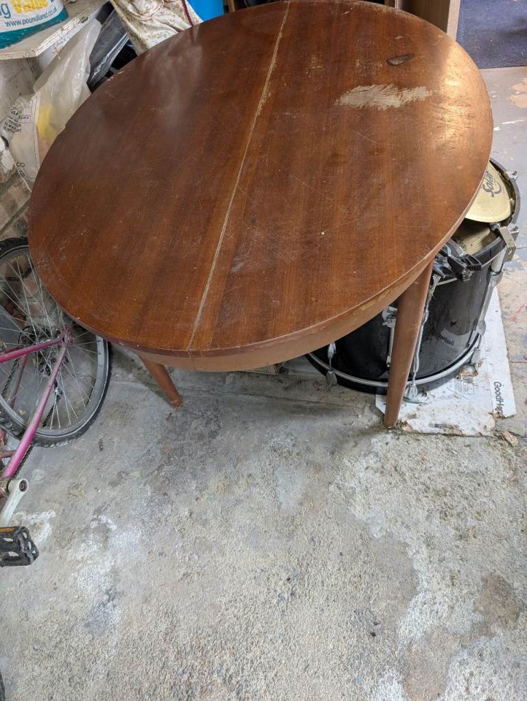 Wooden Drop Leaf Dining Table – Fair Condition