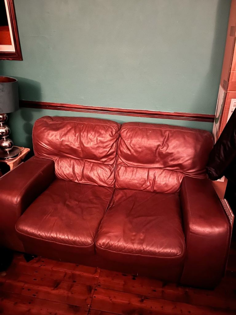 Leather 2seater sofa