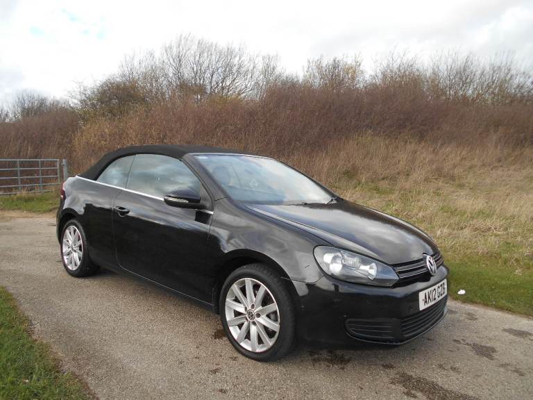 VOLKSWAGEN GOLF 1.6 TDI DIESEL S TECH CONVERTIBLE BLACK 2012 £35 TAX BARGAIN £2450 *LOOK*PX/DELIVERY