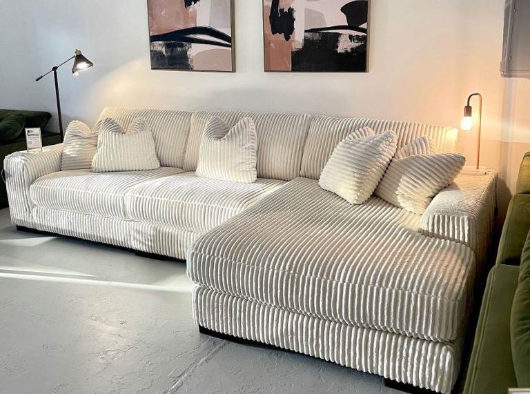 📢✔Brand New Modern  Corner L shaper jumbo cord Luxury Dylan Sofa Suit For Sale ~ Order today🚛