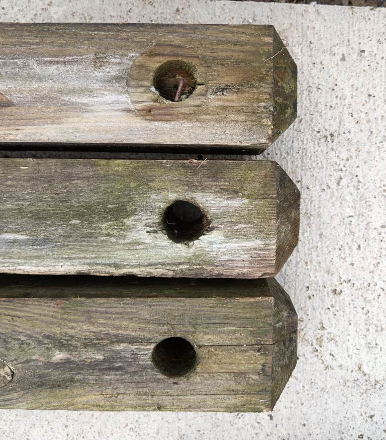 6 Rustic Wood Posts Rope Fencing Beach Hut Design Decor Timber Post Rope Garden Build Two Sizes