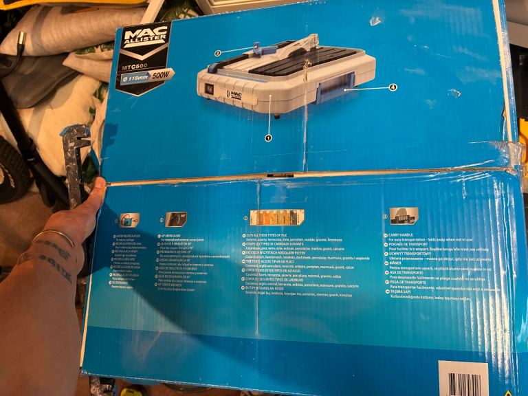 Mac Allister MTC500 Electric Tile Cutter in good used condition.