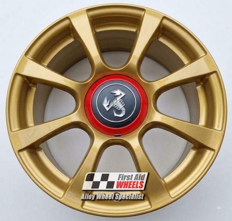 R655GL Swap FIAT 500 595 ABARTH 4X 16'' GENUINE GLOSS MOTORSPORT GOLD ALLOY WHEELS