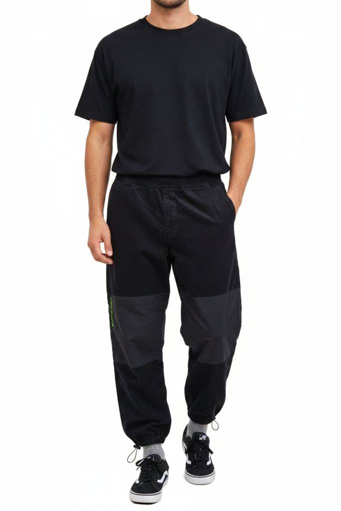 Zara Black Patchwork Cargo Joggers Men's UK M Preloved