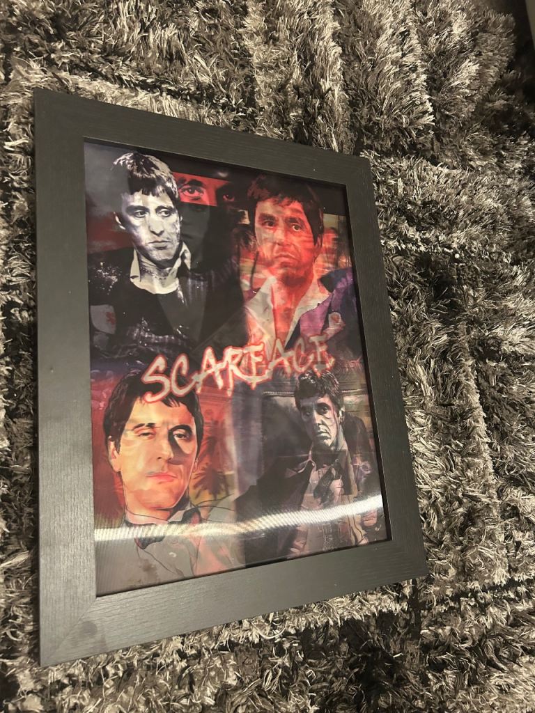 Scarface Al Pacino Framed Picture – Good Condition