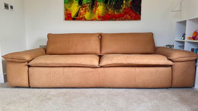 Sofabed in Camel Leather