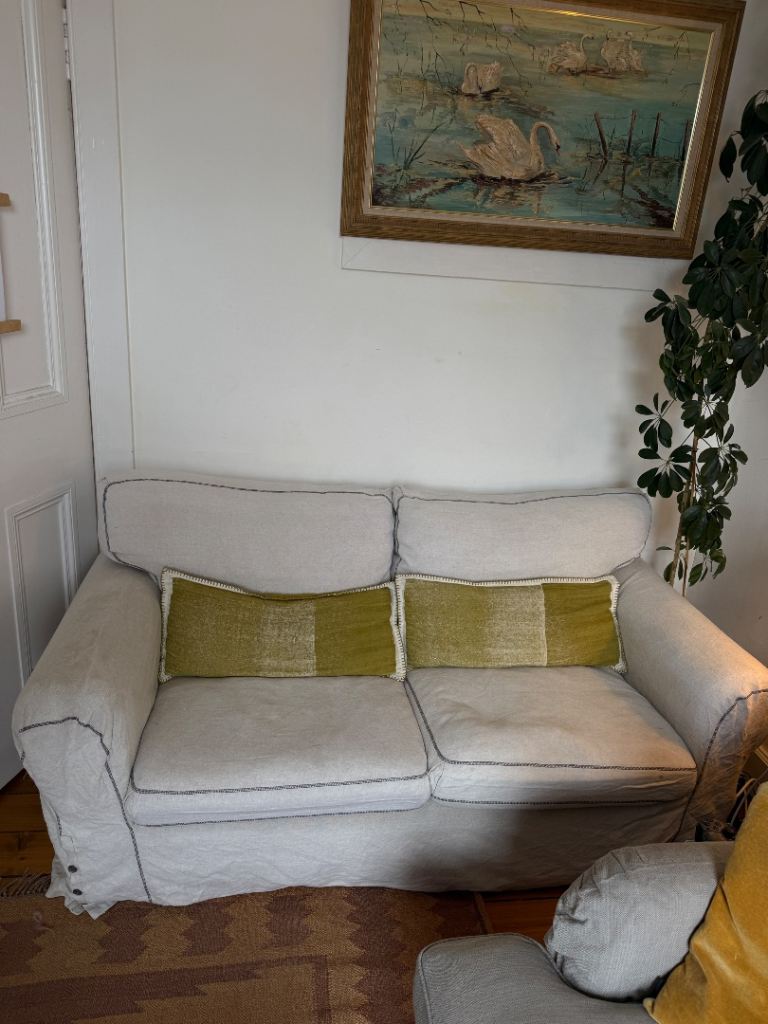 2-3 SEAT LINEN LOUNGE SOFA COUCH IKEA