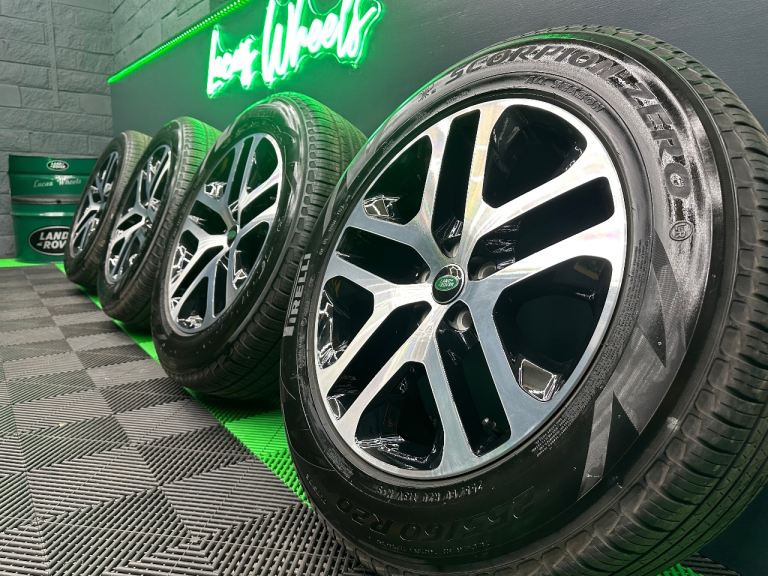 New Defender 90 / 110 L663 20” 5095 Diamond Cut & Black Alloy Wheels & all 5mm+ Pirelli Scorpions!
