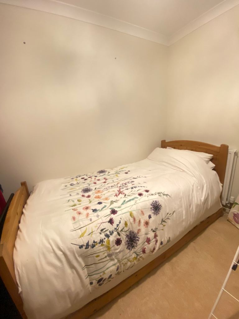 Single bed with underneath single pull out pop up bed 