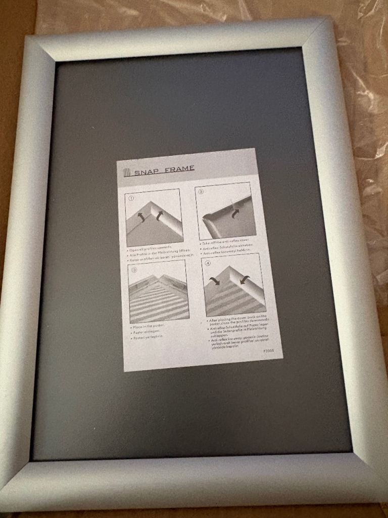 NEW!!! A4 Silver Snap Frames (10 Pack)