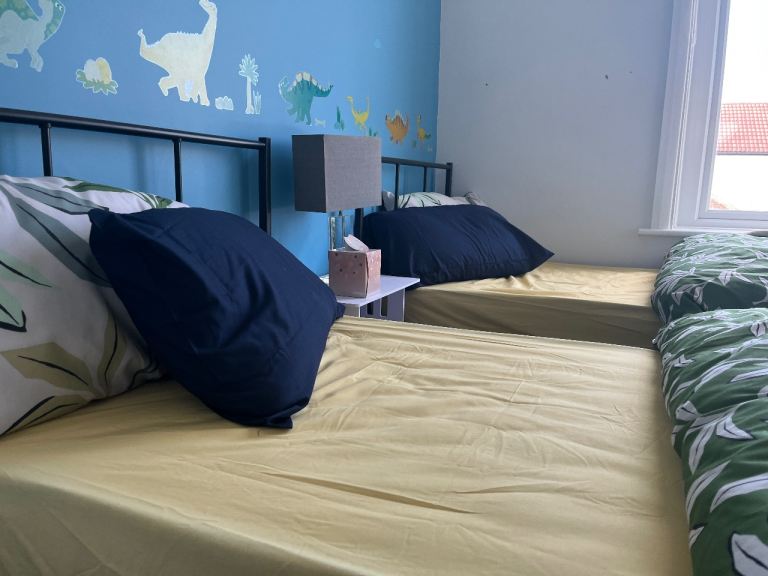 Pair of Metal Frame Single Beds – Good Condition