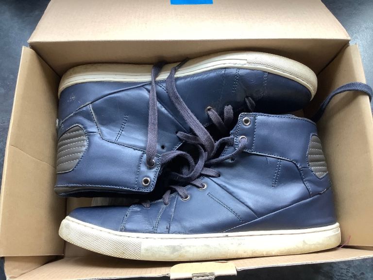 Next Mens Navy mid Boot Trainers 