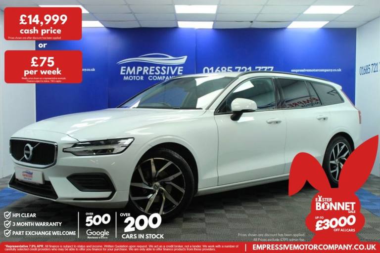 2019 19 VOLVO V60 2.0 D3 MOMENTUM ESTATE 5DR DIESEL MANUAL EURO 6 (S/S) (150 PS)
