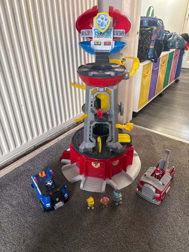 image for Paw patrol tower and vehicles 