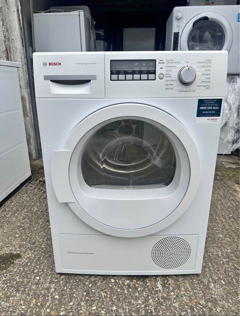 Bosch tumble dryer with heat pump technology. In excellent condition. With 12 months warranty. 