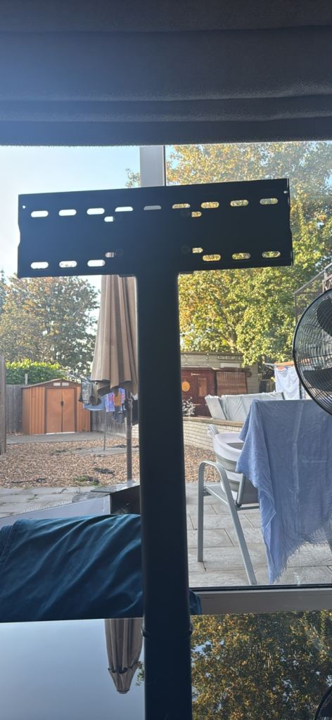 Black Metal TV Wall Mount Stand - Good Condition