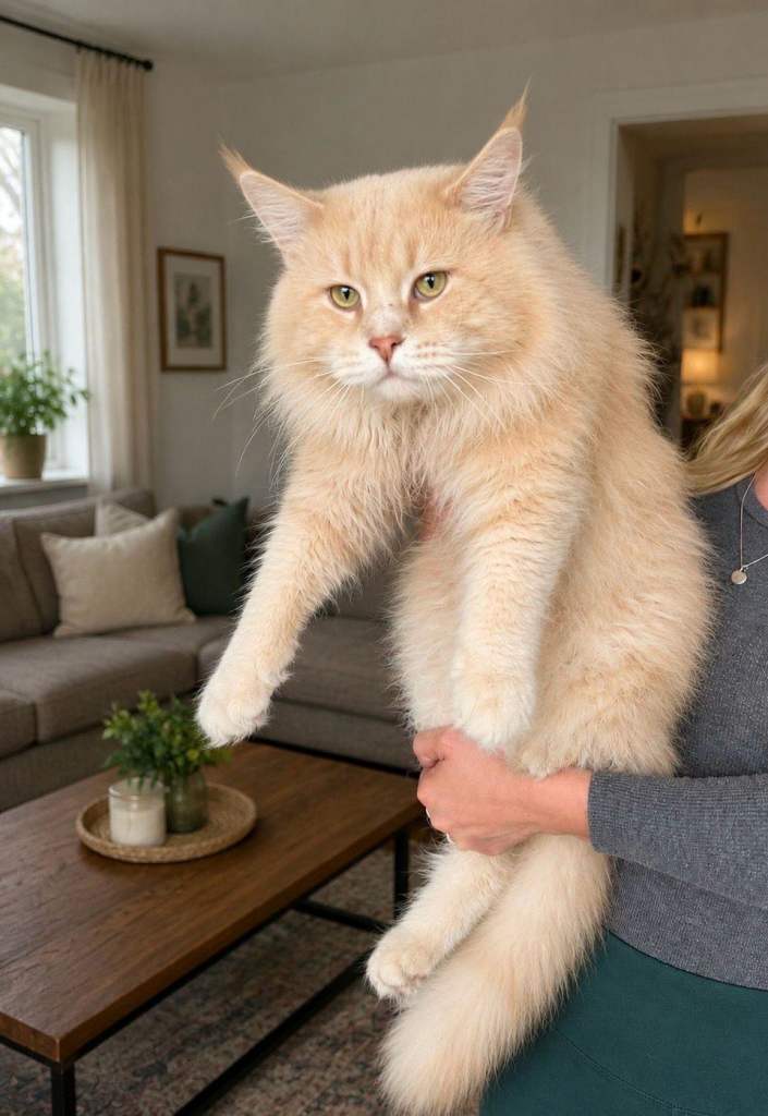 Stunning Cream & white male Maine Coon Cat full pedigree registered 