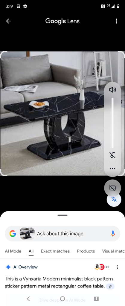 Black coffee glass table 
