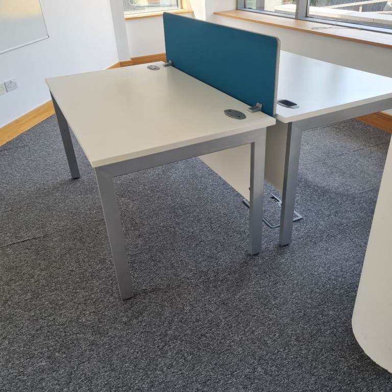 White executive office furniture 