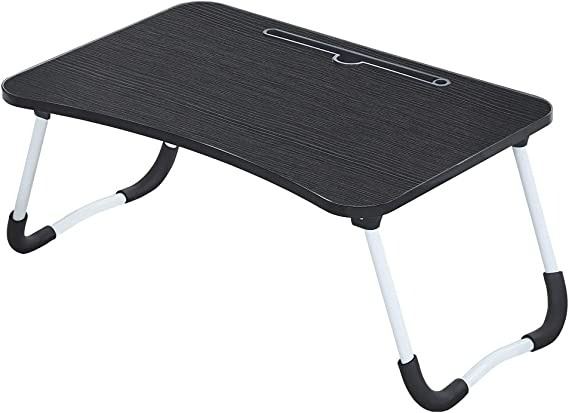 OFCASA Laptop Bed Table Black Laptop Desk for Bed and Sofa with Foldable Legs  NEW