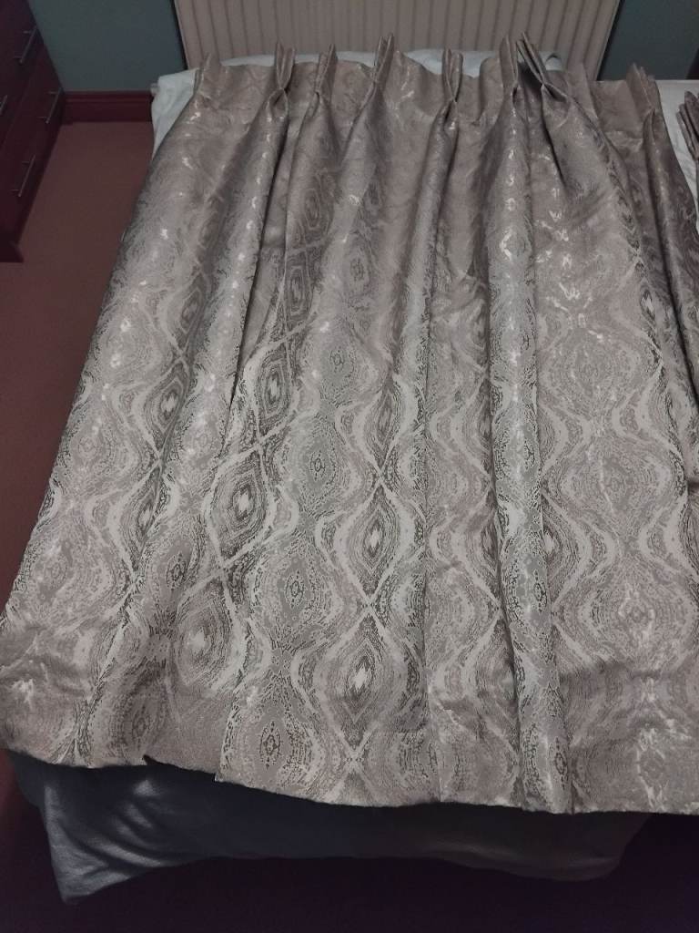 Curtains. A pair professionally made