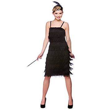 Black Flapper Fancy Dress Costume – Brand New
