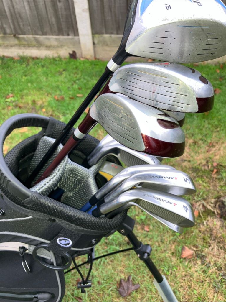 Ladies Golf Club Dunlop / Adams Golf Full Set With A New Slazenger Stand Bag 