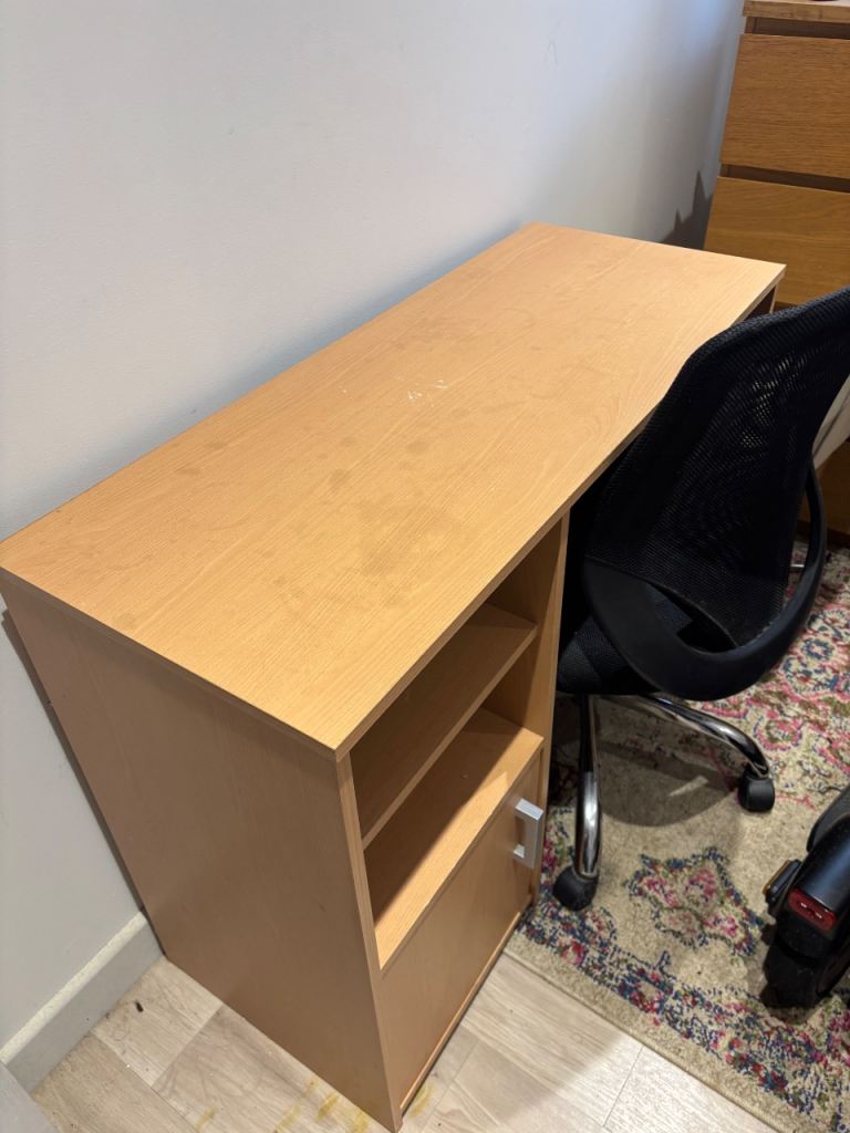 Computer Desk with Storage and chair – Good Condition
