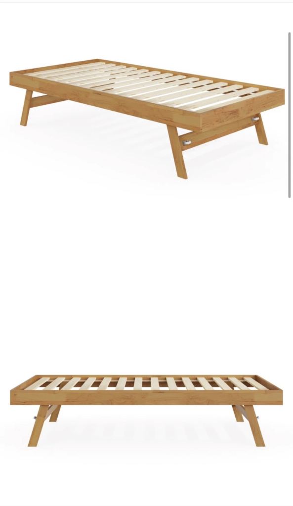 Single bed frame in a good condition - oak wood color 