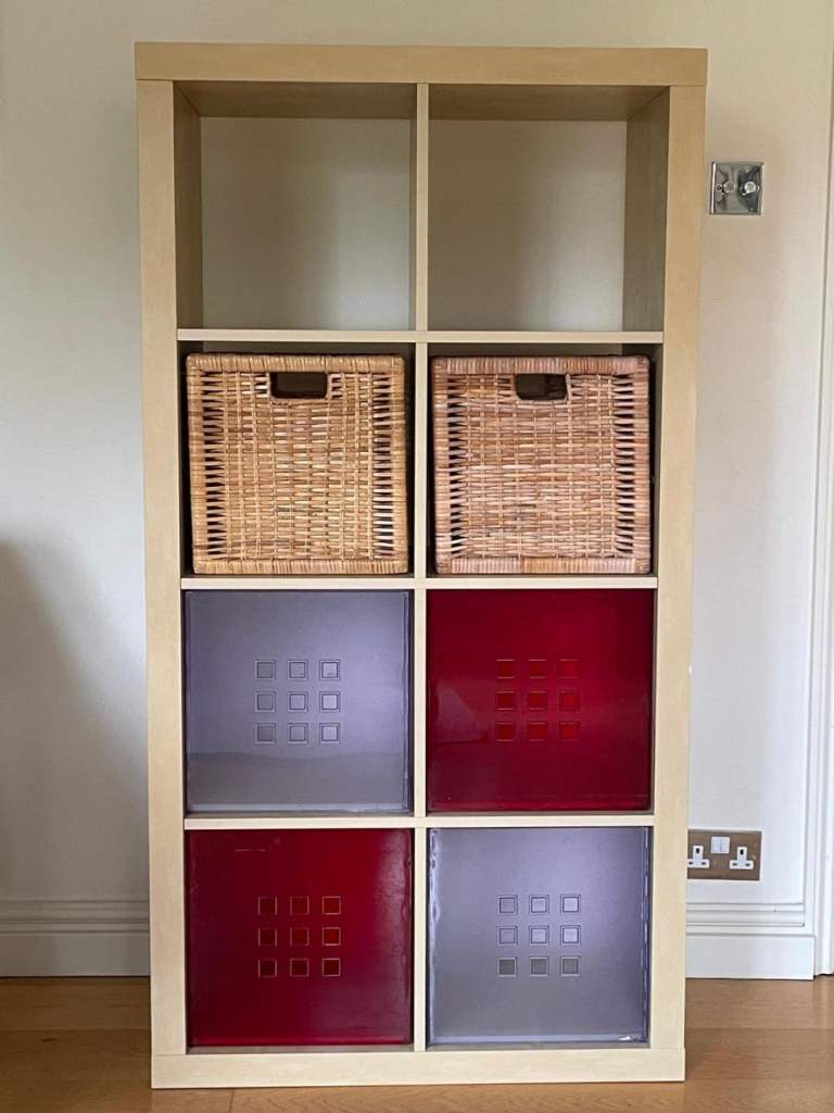 IKEA storage unit with baskets