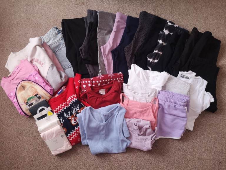 Girls Mixed Clothing Bundle - Tops, Leggings, Skirts & More