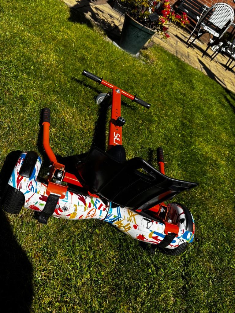 Hover board with rider seat