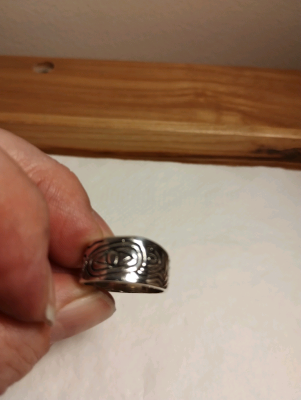 Ring - silver Celtic style - Size J