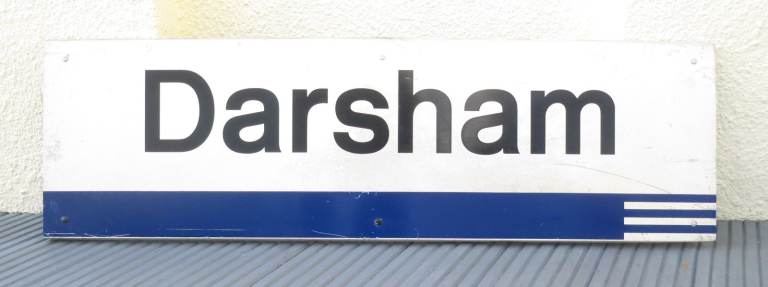 An Old Regional Railway Station Sign DARSHAM