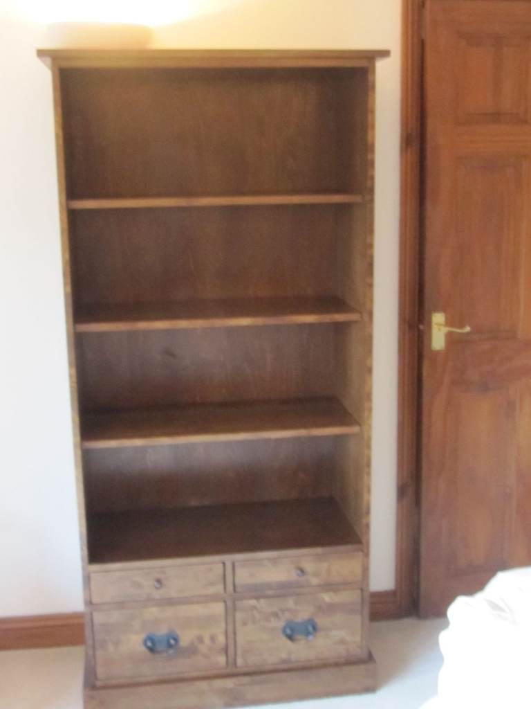 Laura Ashley Dark Chestnut Garrat 4 Drawer Large Single Bookcase