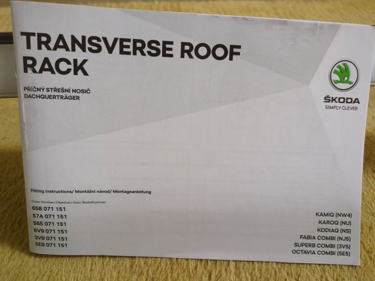 Skoda Transverse Roof Rack 