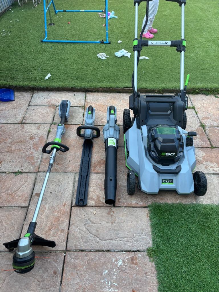 EGO Power+ Cordless Garden Tools Bundle - Lawnmower, Trimmer, Blower