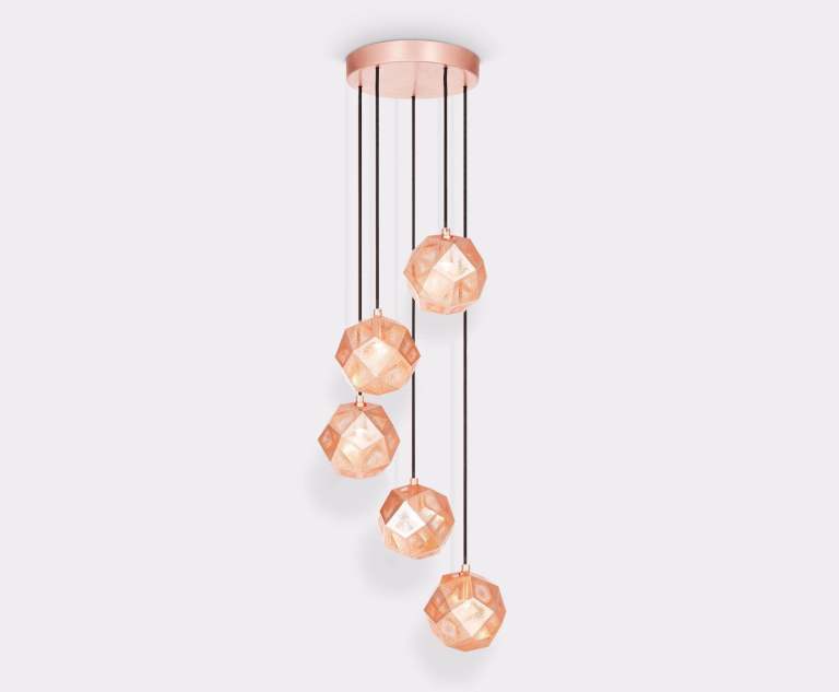 image for Tom Dixon Etch Mini Chandelier / Lamp in Copper