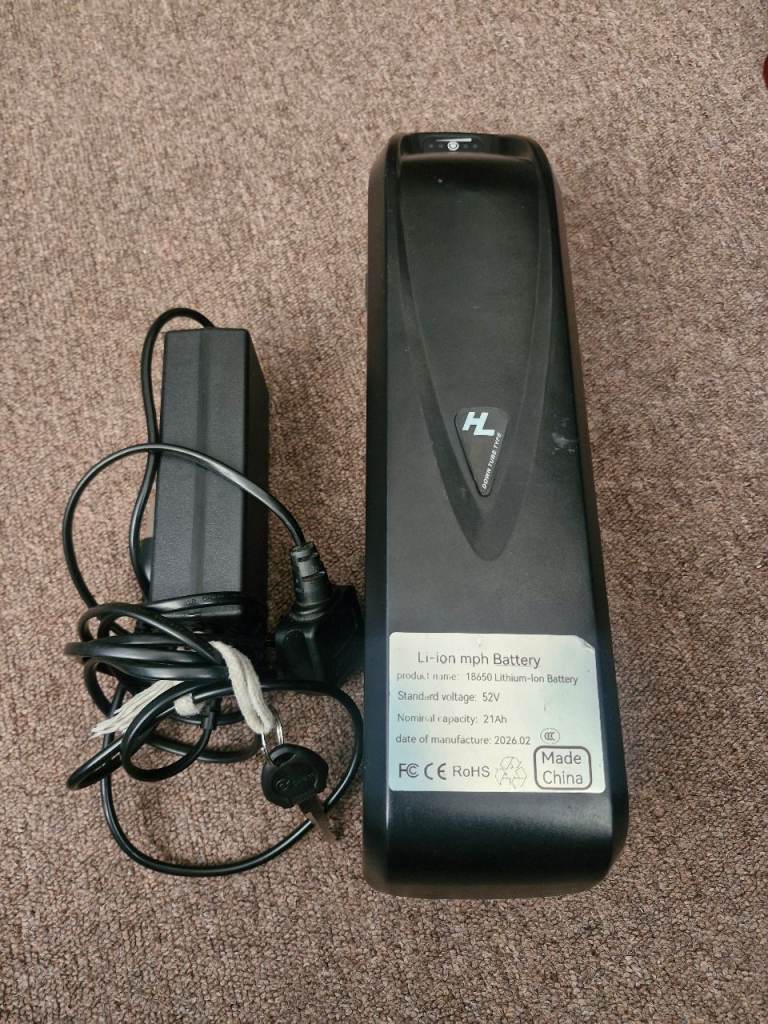 Electric Bike Battery and Charger Set – Good Working Condition
