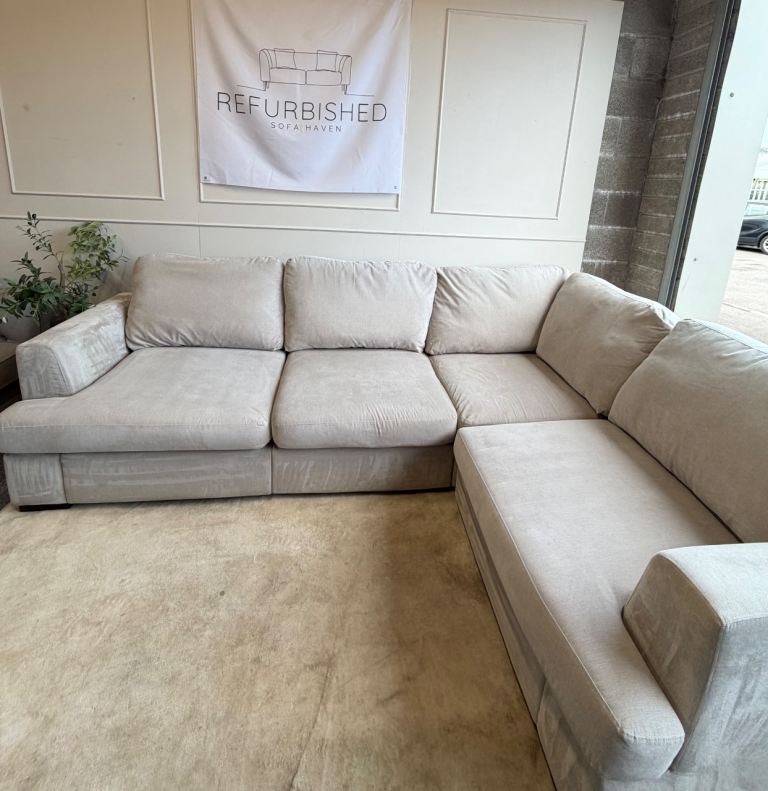 DFS Cream Freya Corner L Shape Sofa | DELIVERY AVAILABLE!