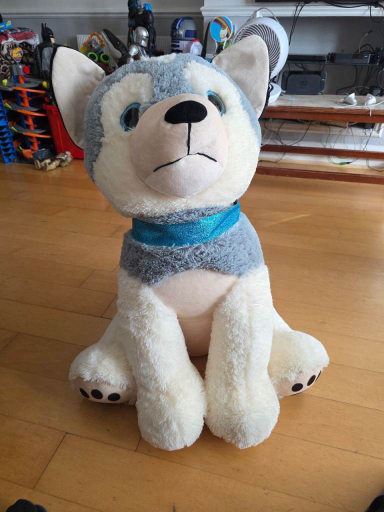 Large Husky Dog Soft Toy – new