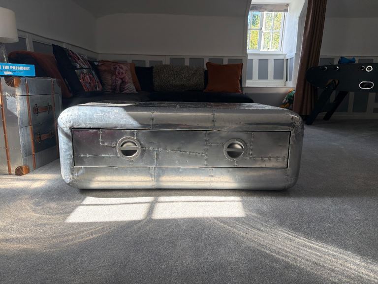 TIM OULTON Aviator Blackhawk Coffee Table – Industrial Style, Metal Finish