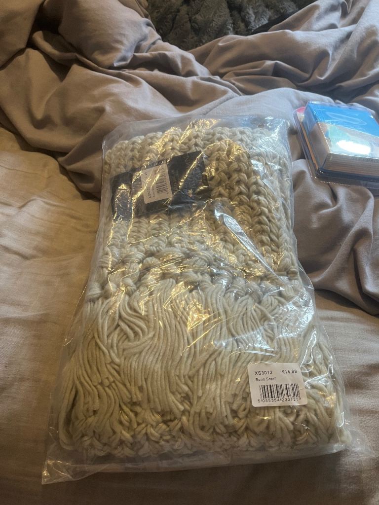 New Bonn Scarf – Beige, Chunky Knit