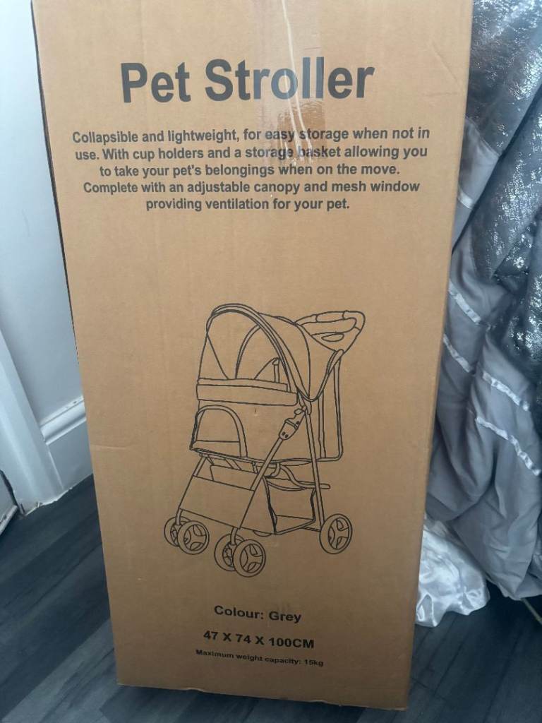 Grey Pet Stroller