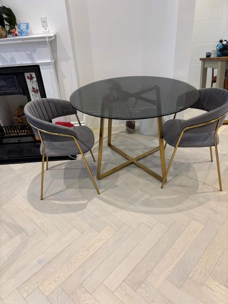 MADE Glass Dining Table & Chairs – Immaculate Condition