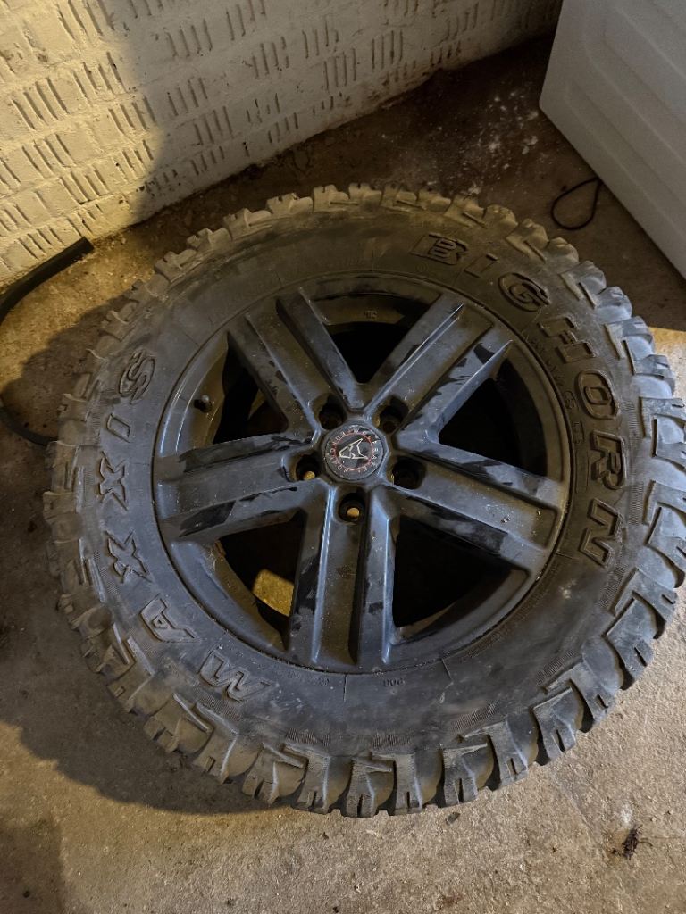 image for Wolf race alloy wheel and all terrain tyres 