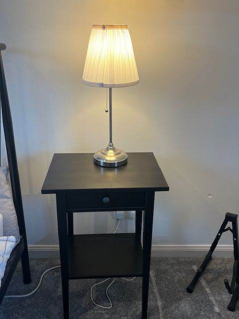image for Two black bedside tables